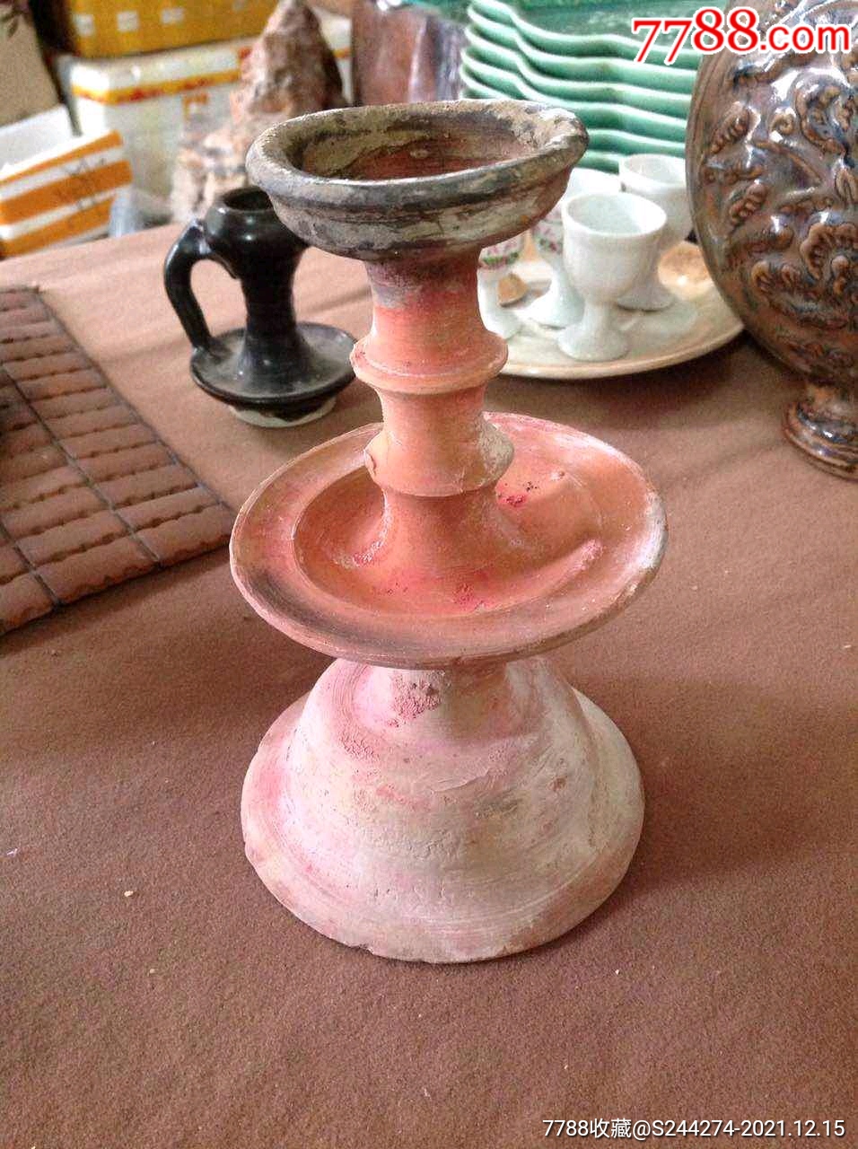 一个红陶油灯._红陶_图片欣赏_收藏价格_7788连环画