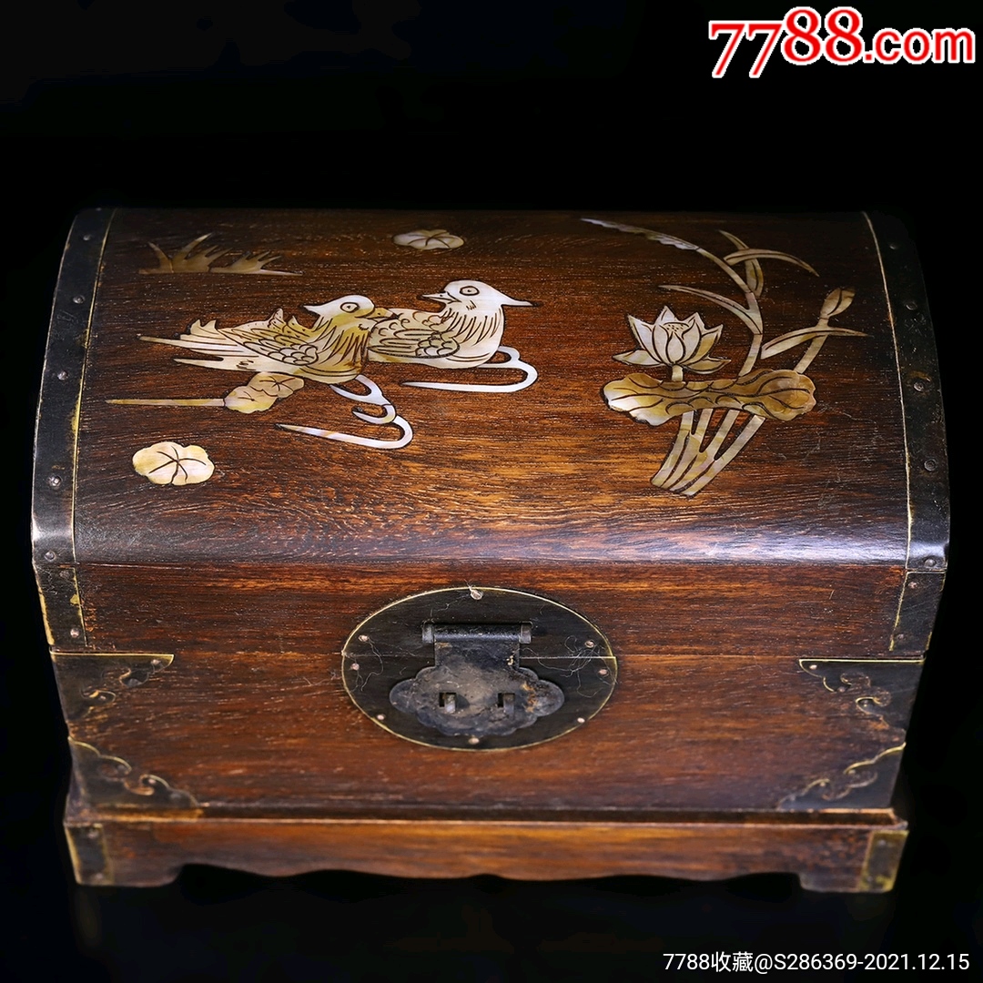 花梨木镶嵌贝壳首饰盒_价格390元_第1张_7788商城__七七八八商品交易