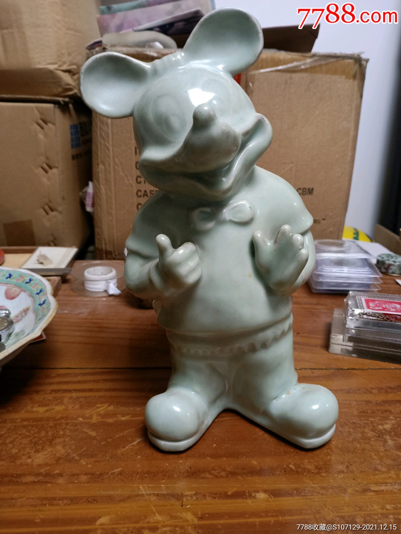 80年代龙泉瓷米老鼠摆件高265公分