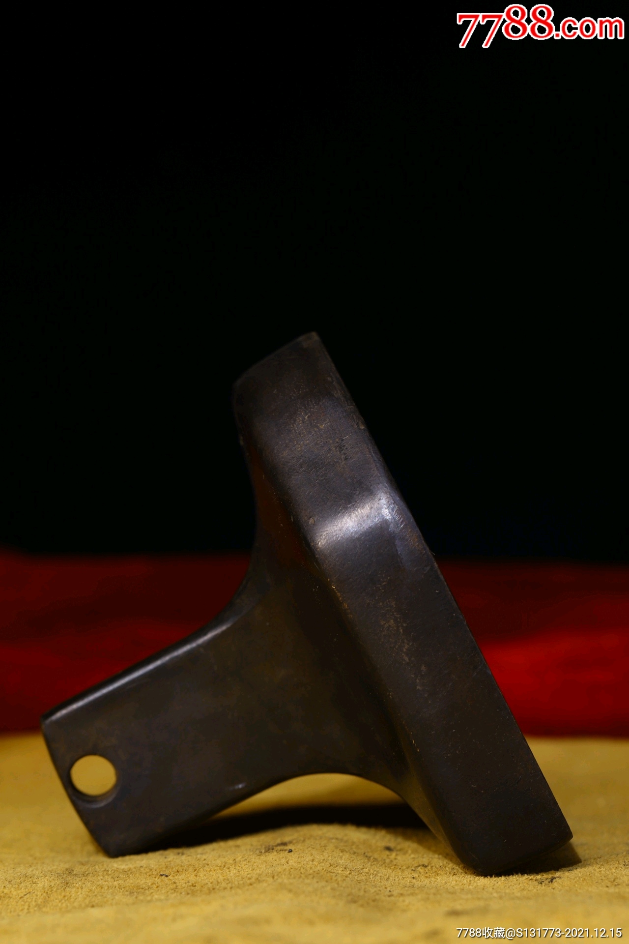 铜胎纯手工敲打錾刻擦擦佛模具高8㎝宽7㎝重约580克