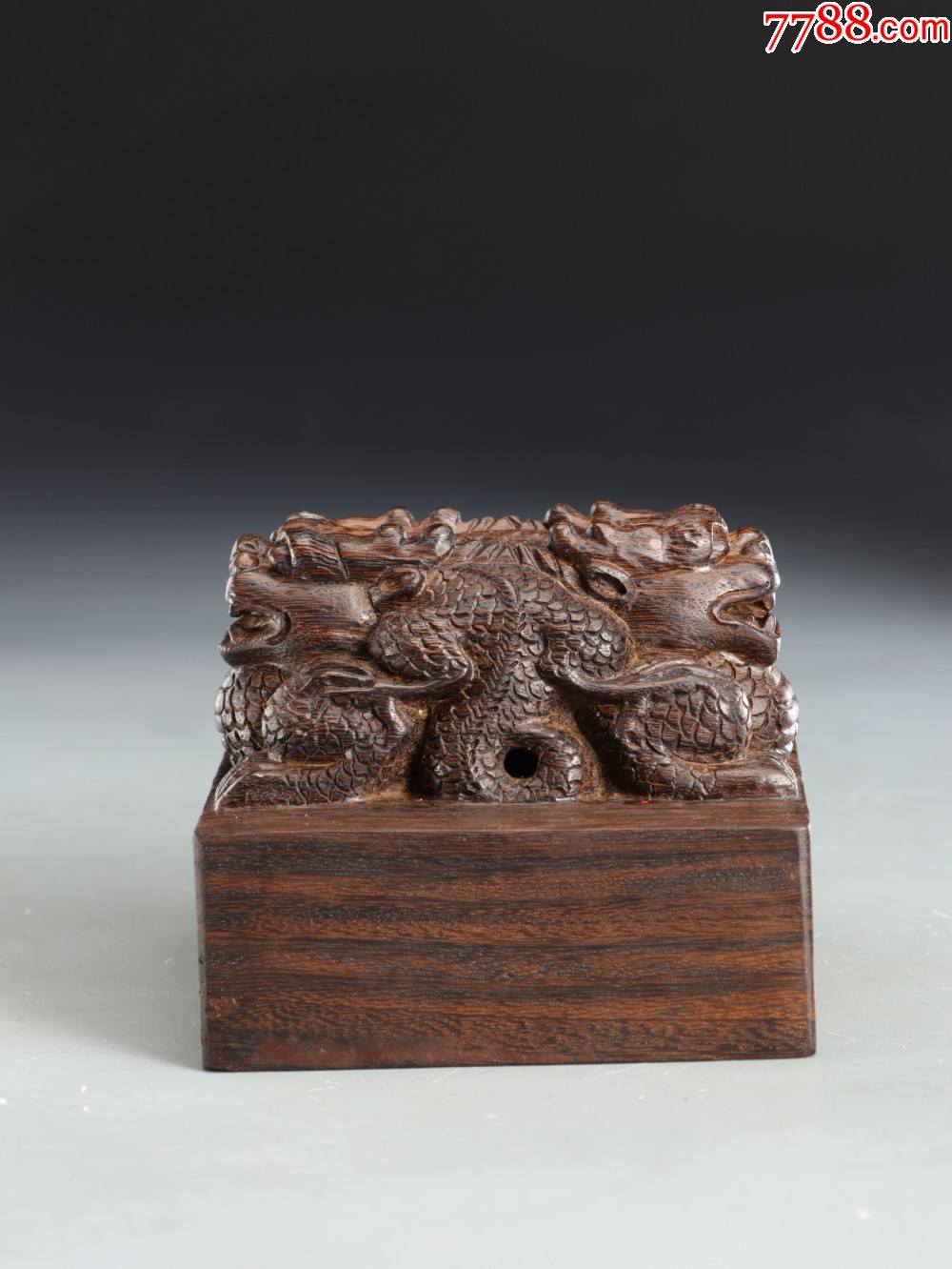 紫檀交龙钮印章