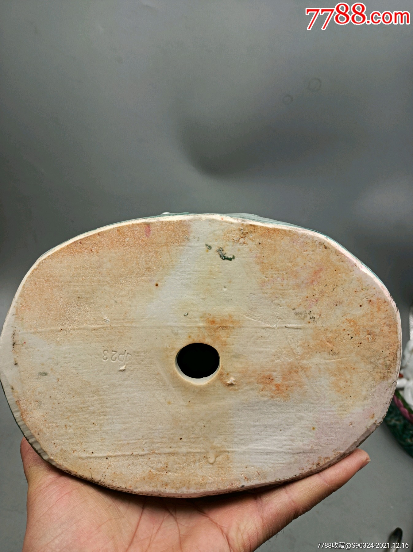 精美567景德镇雕塑瓷厂万花不落粉彩观音像