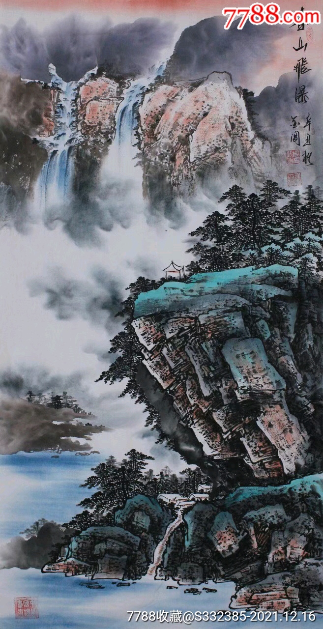 周金阊春山飞瀑
