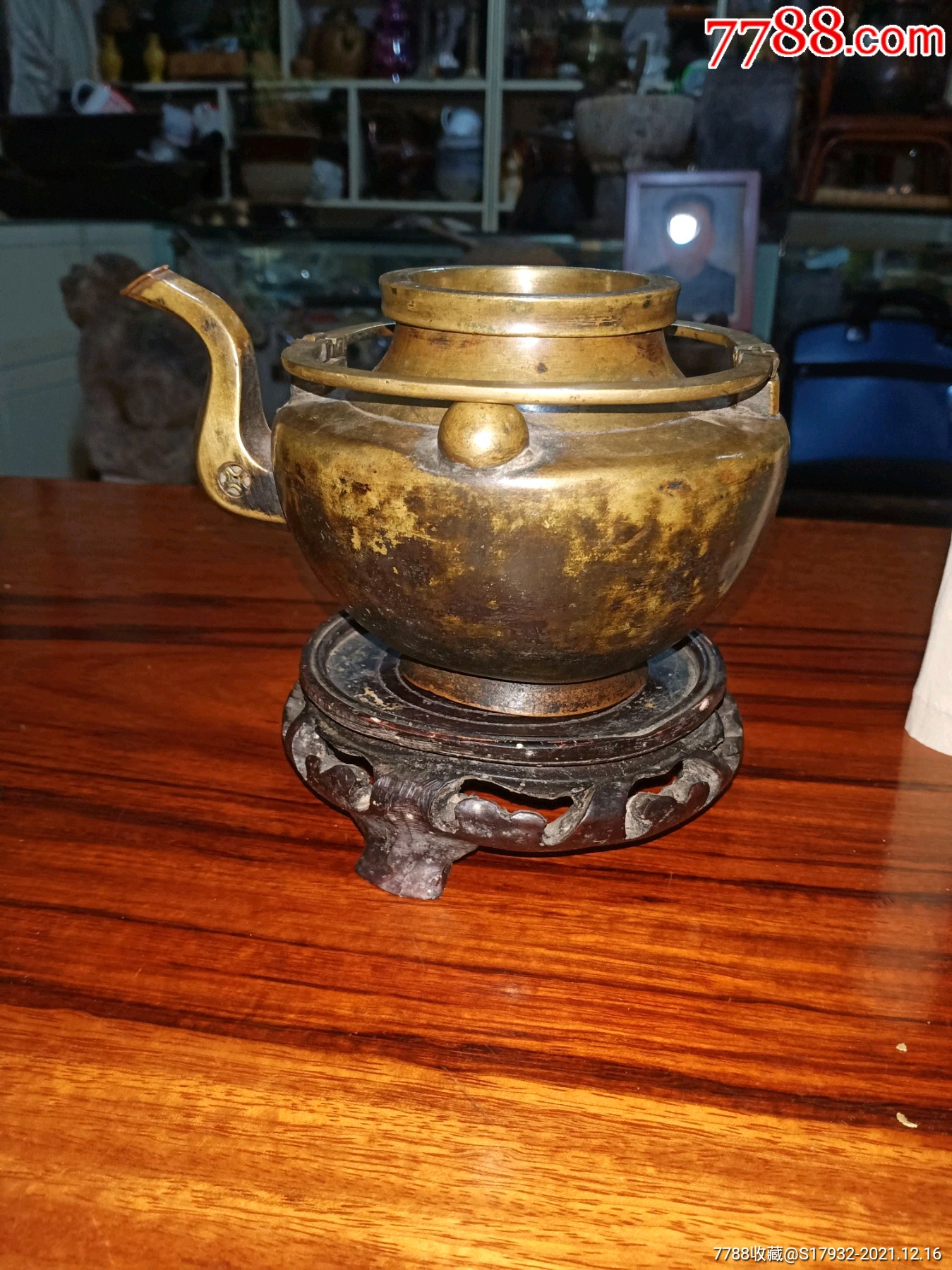 顶级清代文房铜茶壶