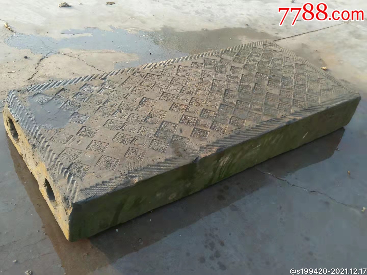 老花纹砖保存完好可做茶台尺寸1165114厚