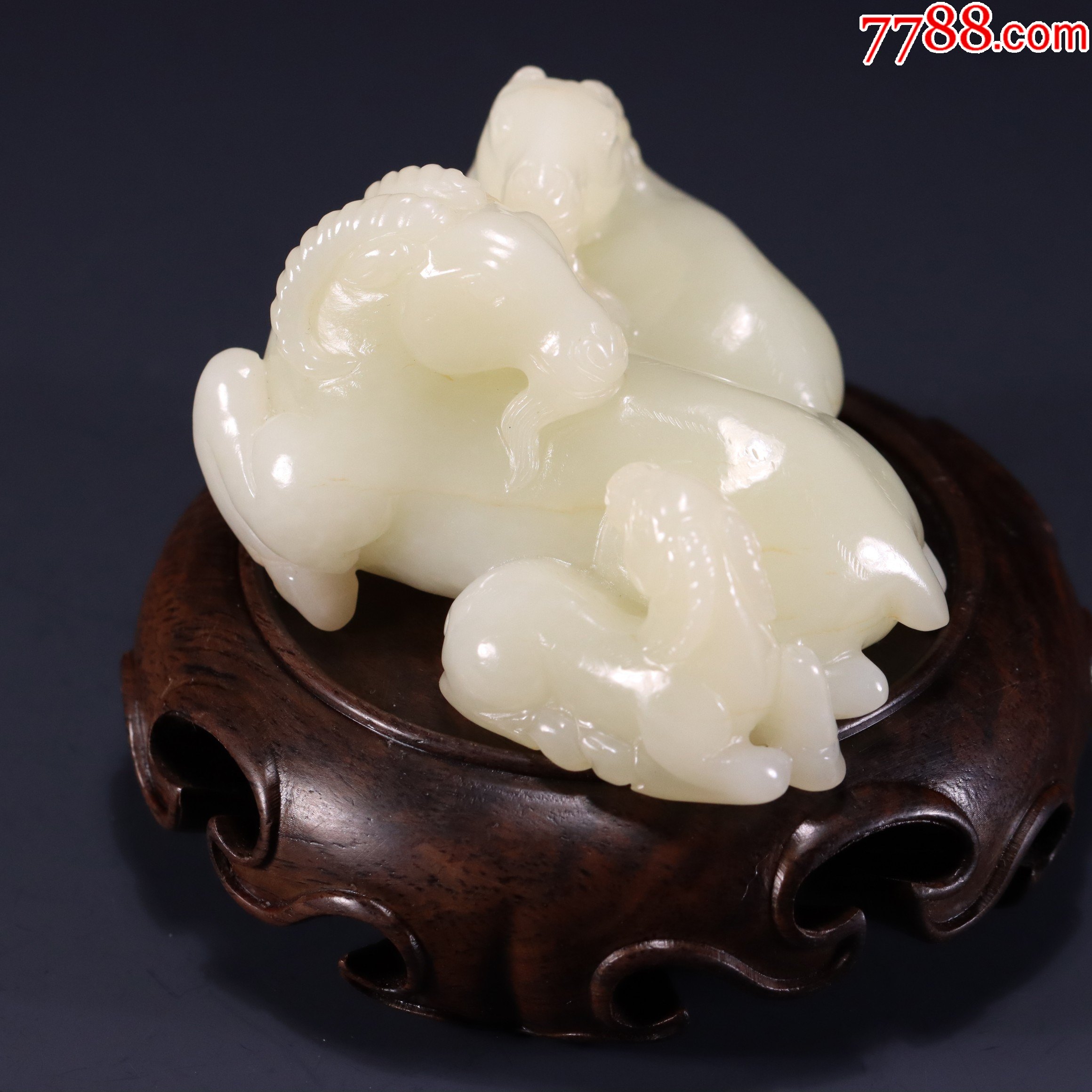 和田玉三羊开泰摆件a91s45f