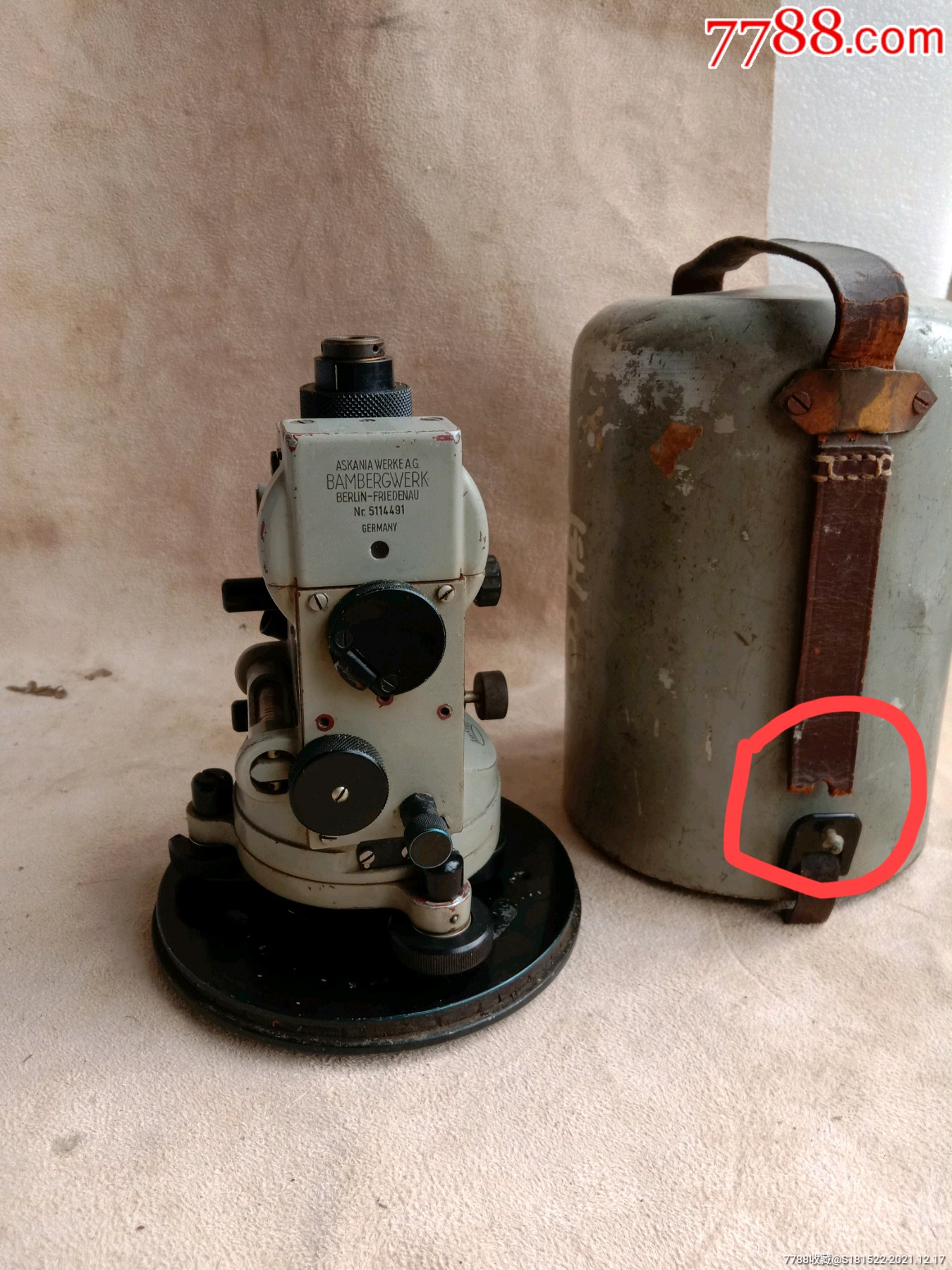 老经纬仪德国阿斯卡尼亚经纬仪超小经纬仪测绘仪罕见仪器