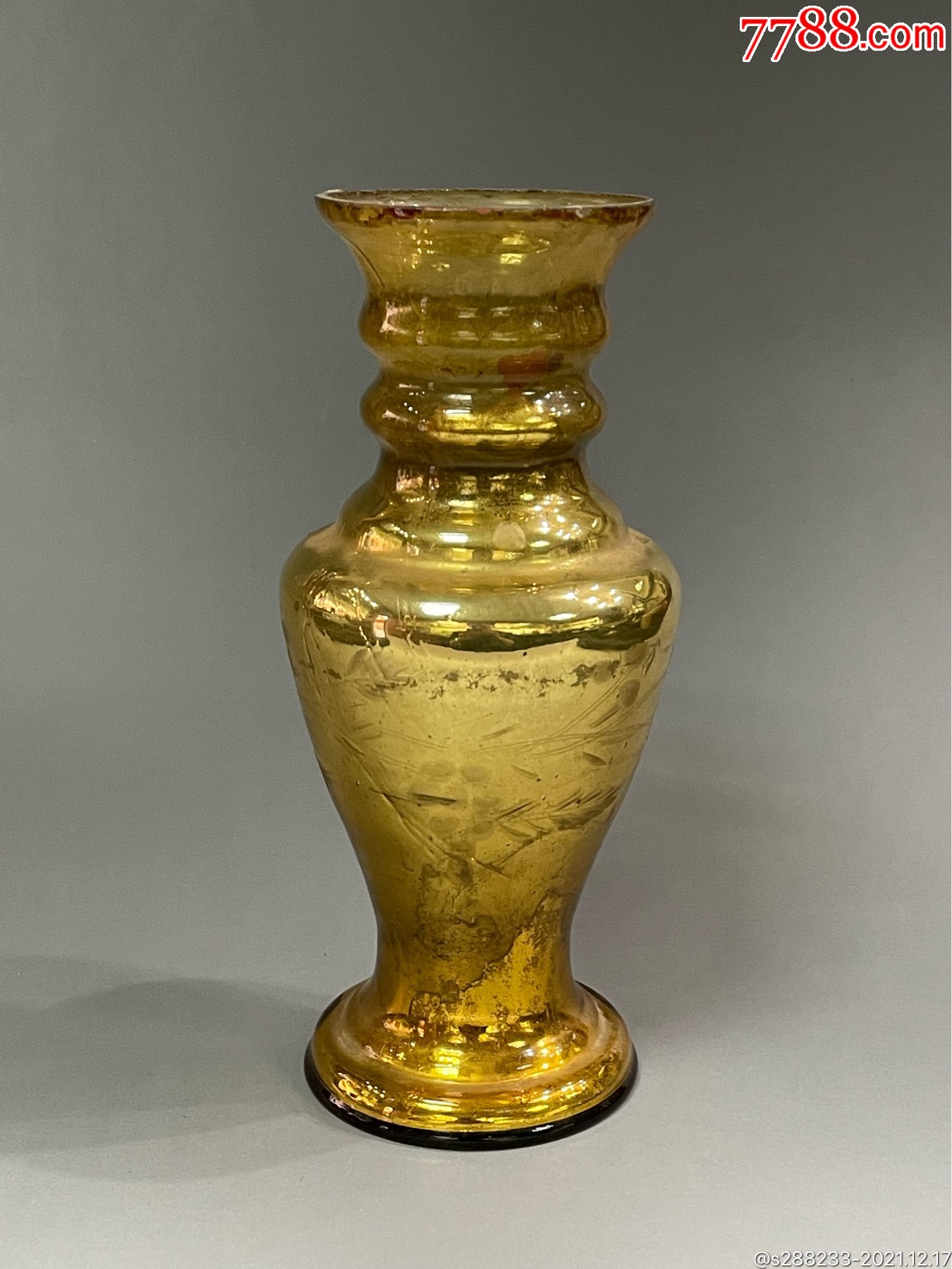 晚清民国料器花瓶