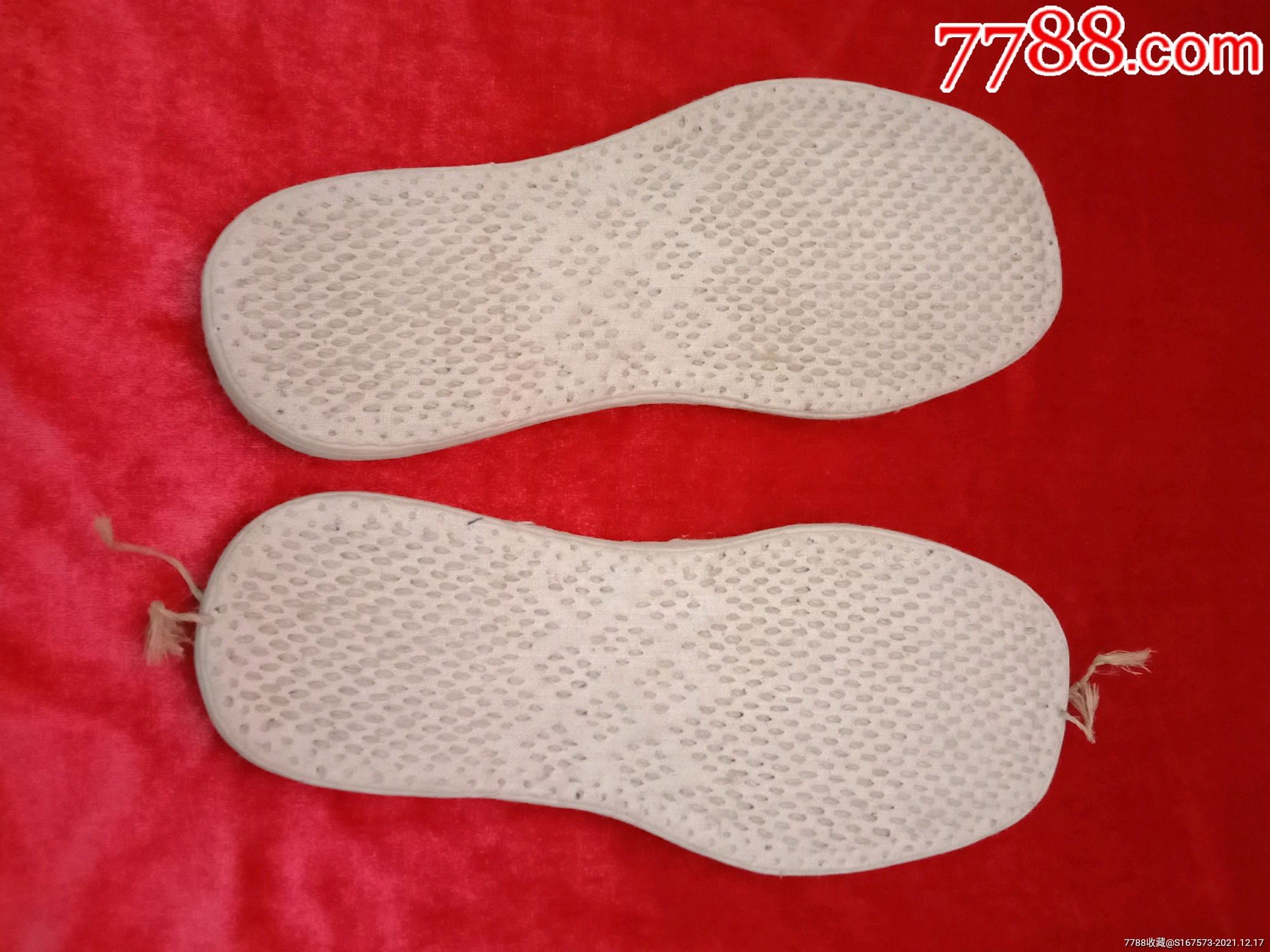 民俗手工艺老物件麻绳纳鞋底纯棉布的