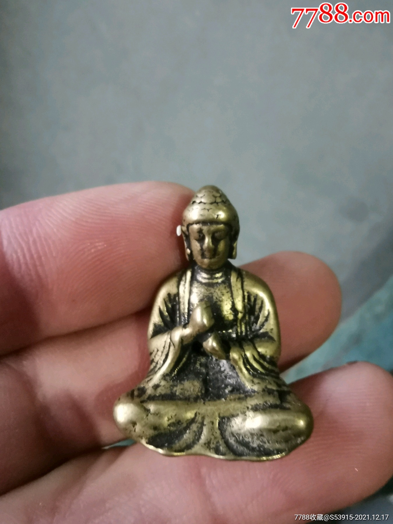 纯铜小寸佛_铜像/铜佛像_第1张_7788漆器收藏