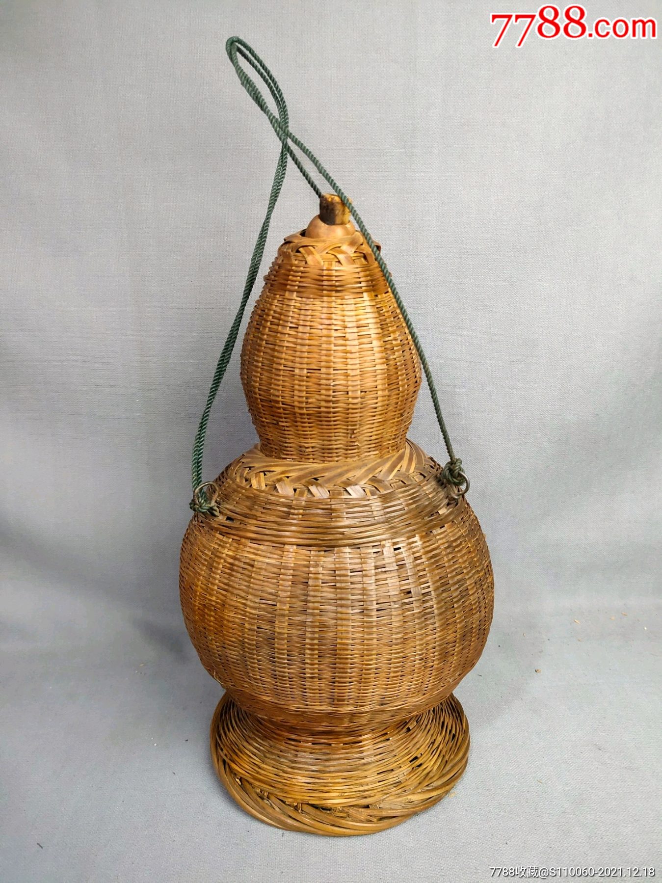 民国时期手工编织酒葫芦