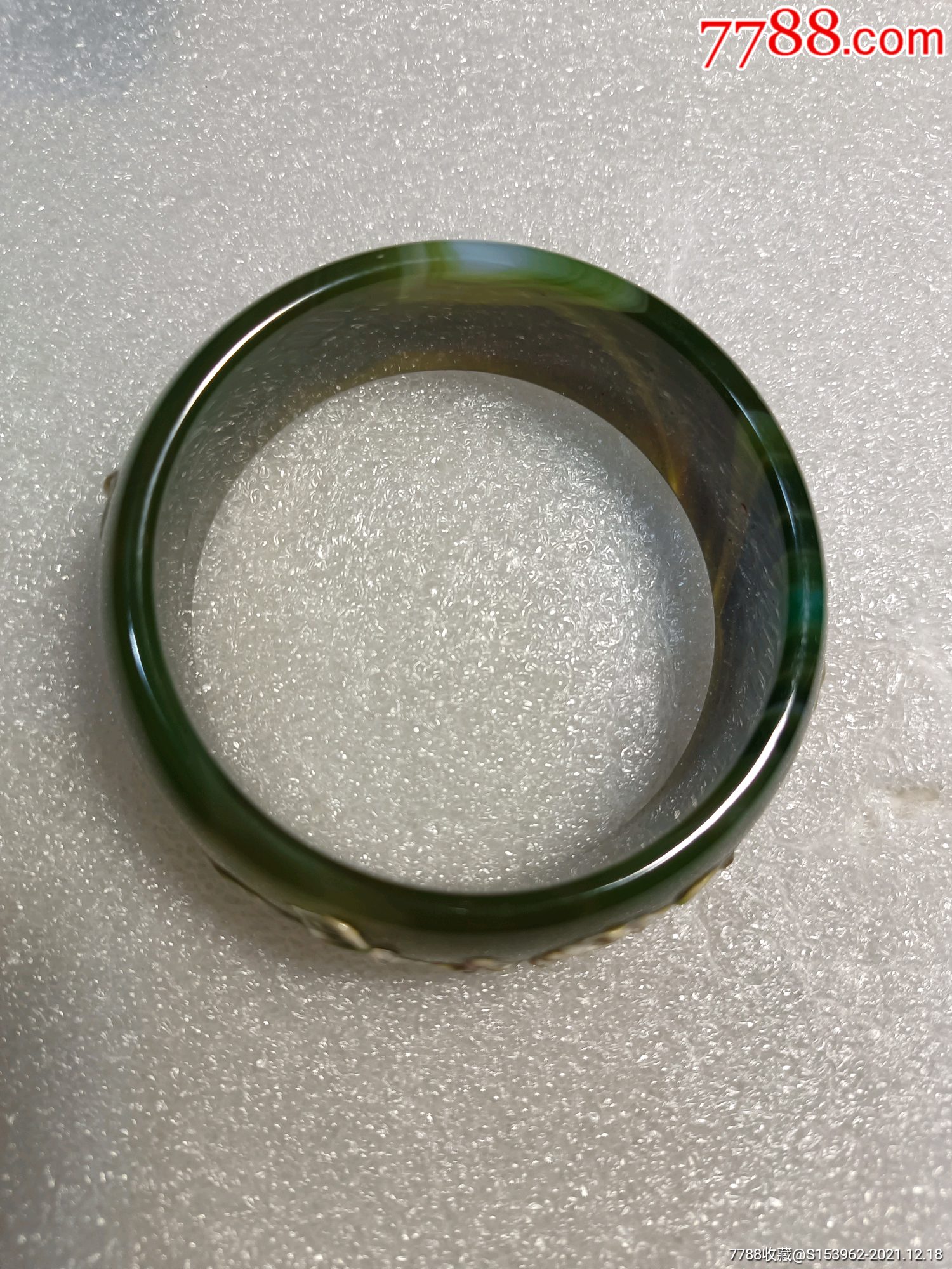 缠丝玛瑙贴花手镯