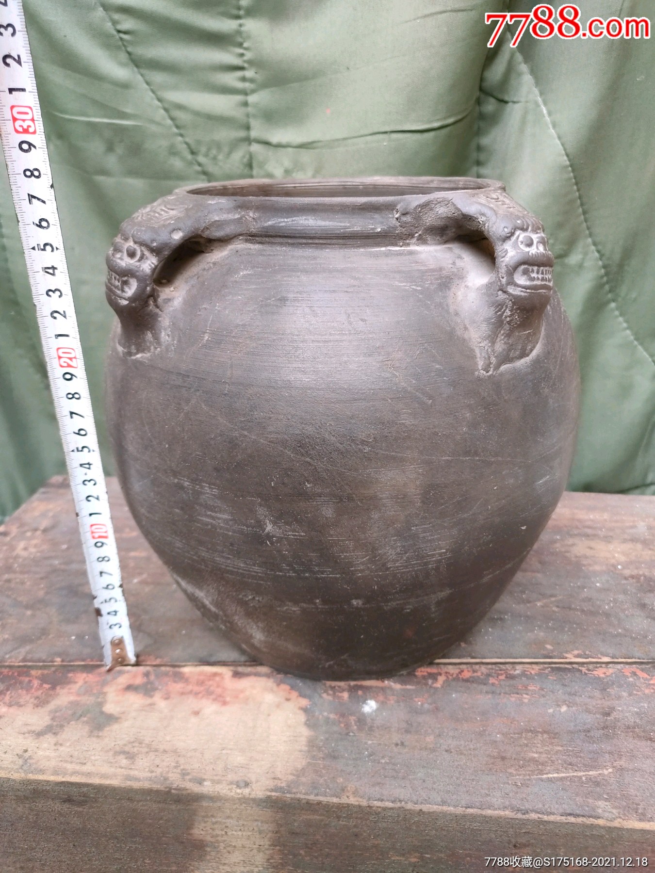 乡下收的四耳虎头陶罐_其他陶器_图片鉴赏_收藏价值_7788青瓷收藏