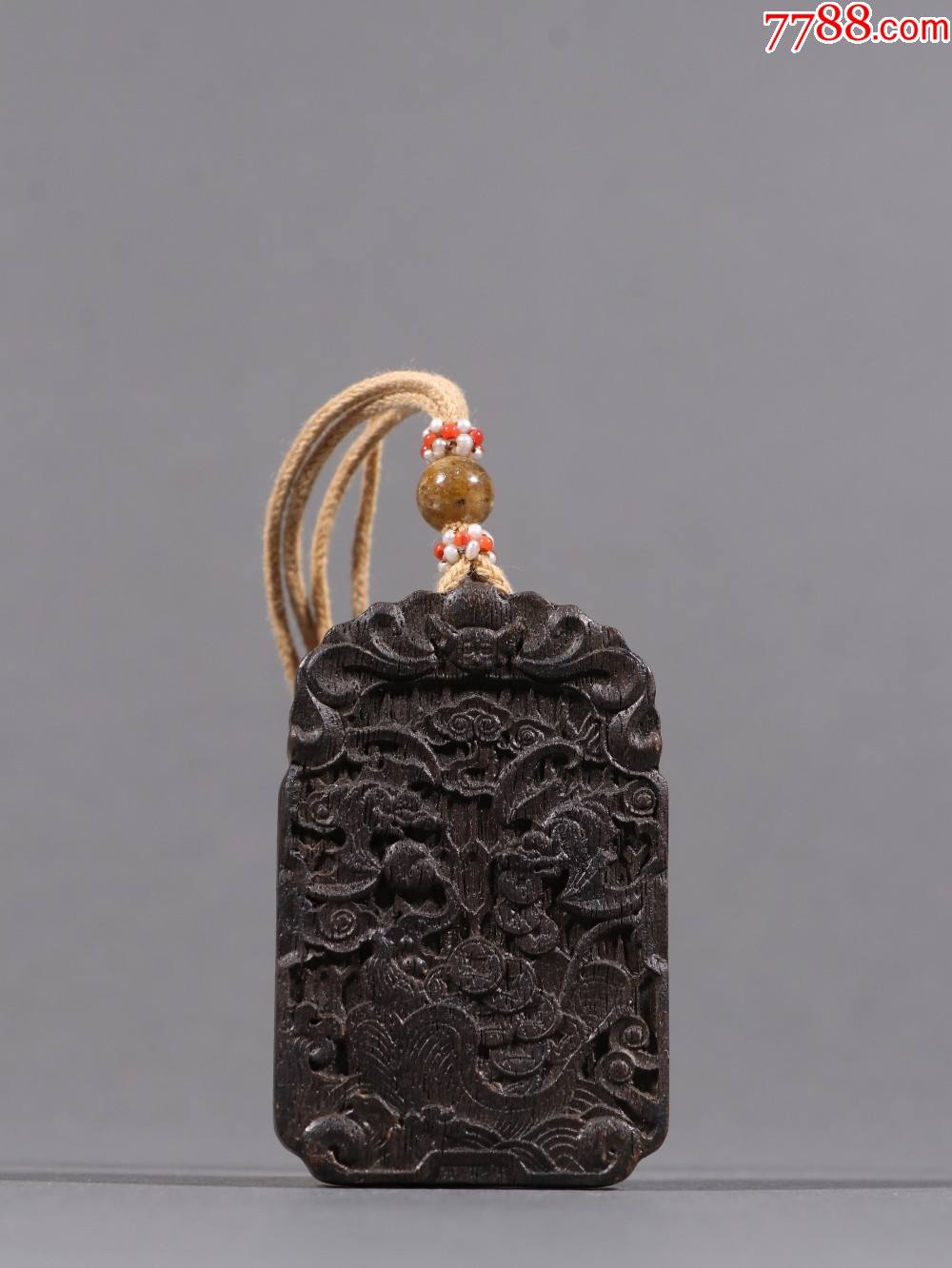 沉香蝙蝠招财挂佩