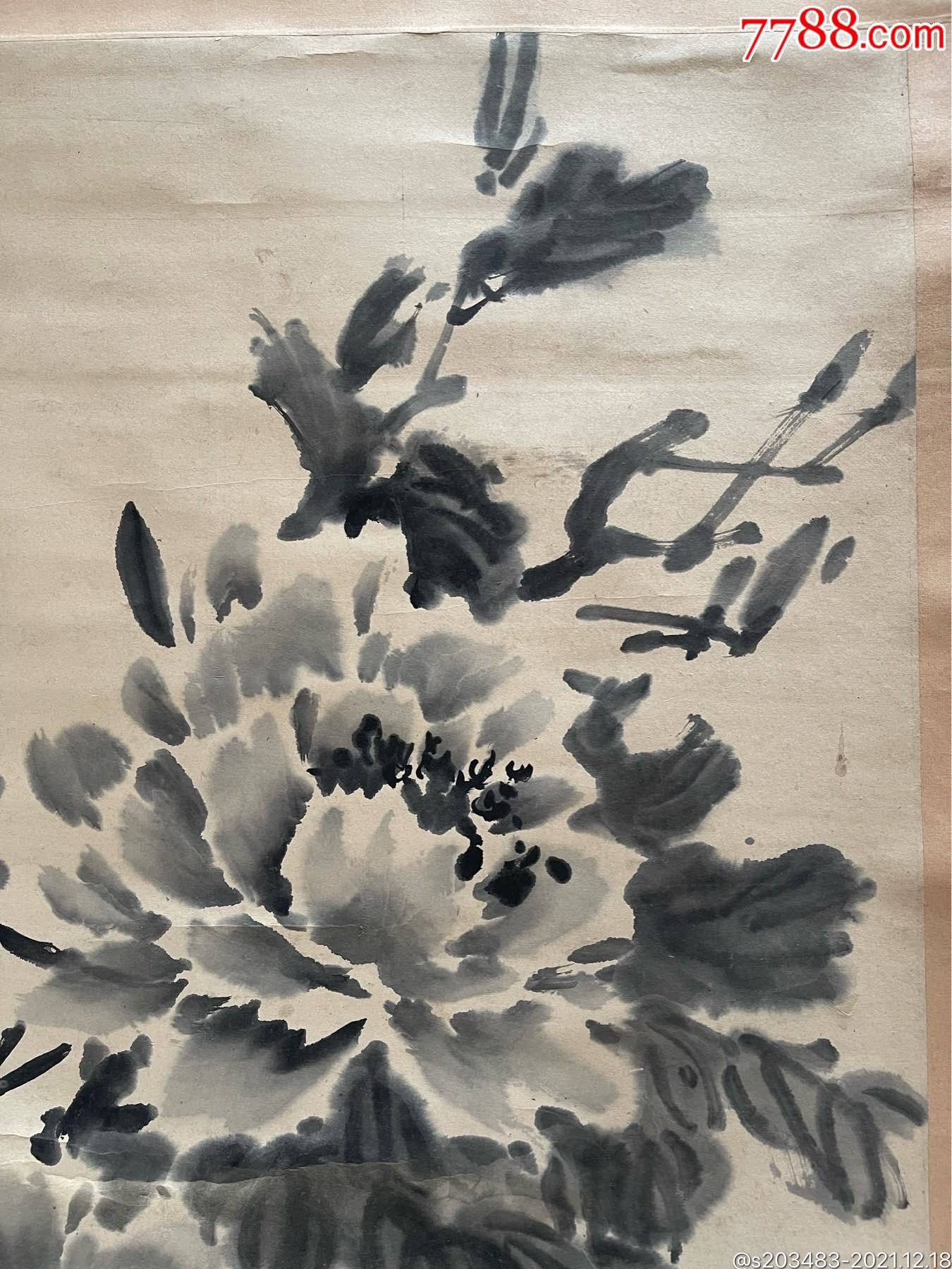 山东著名画家张宝宽手绘花卉字画国画书画条幅卷轴立轴装裱作品