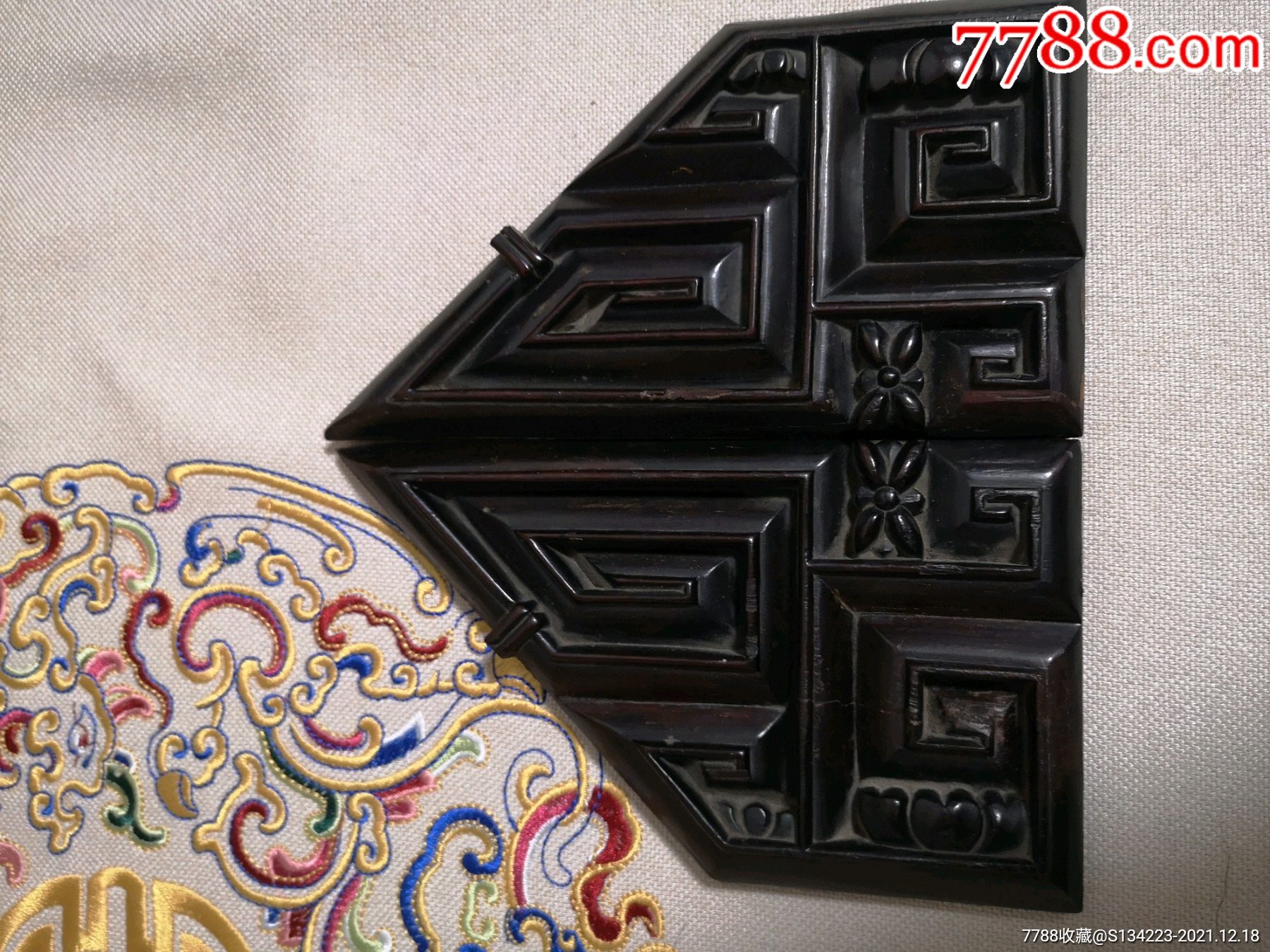 清中期高浮雕紫檀花板_价格400元_第1张_7788商城__七七八八商品交易