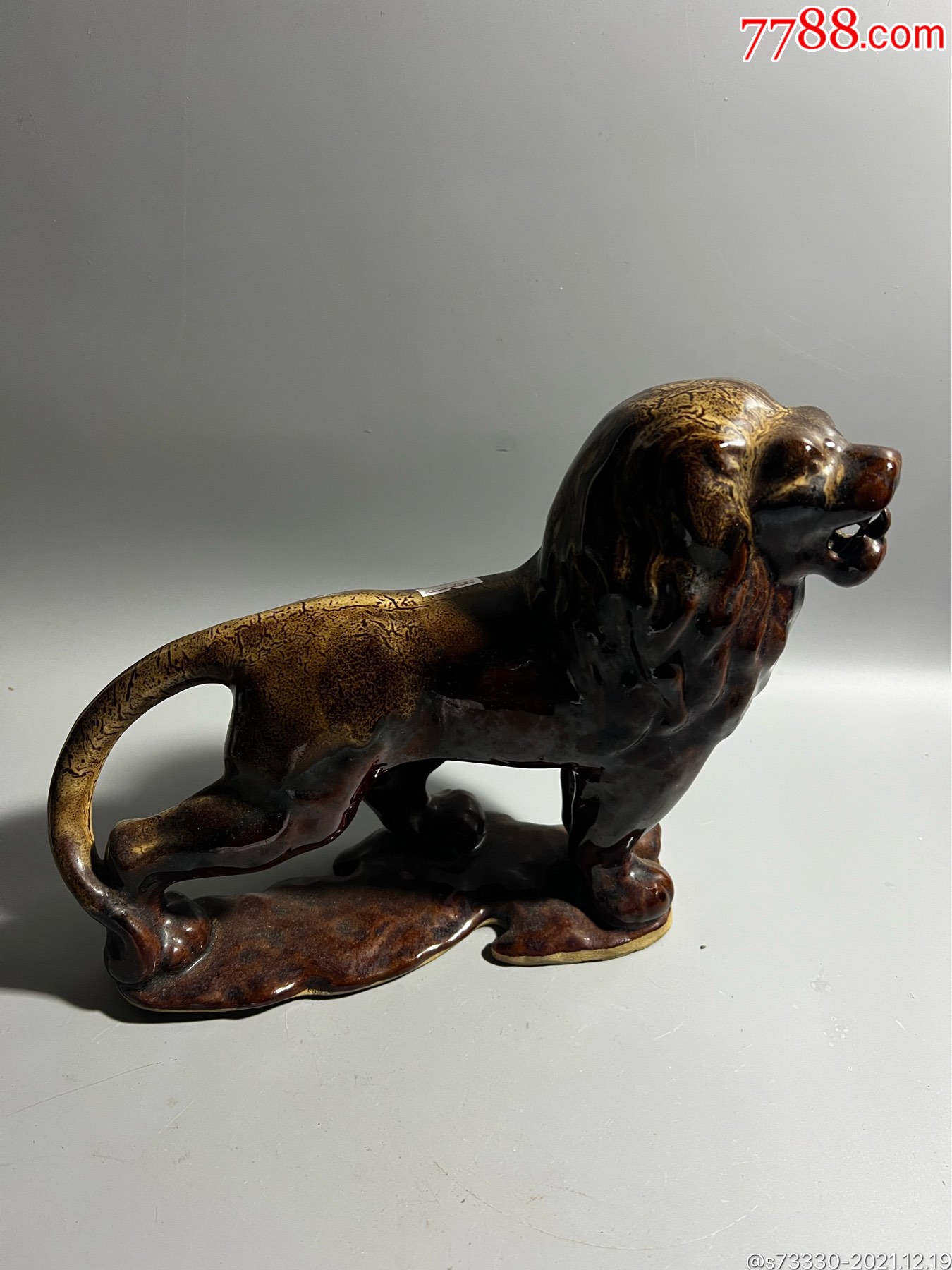 80年代左右,美陶狮子一只_雕塑瓷/瓷雕_专注寡妇二十年【7788收藏