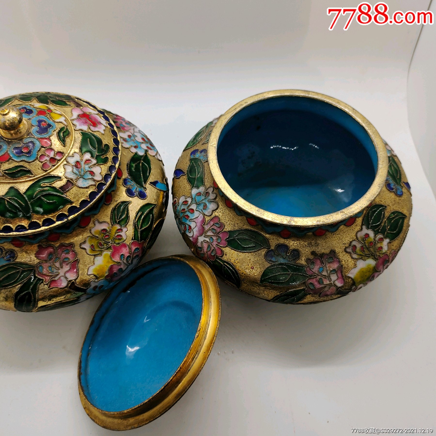 景泰蓝糖罐一对_第2张_7788陶瓷