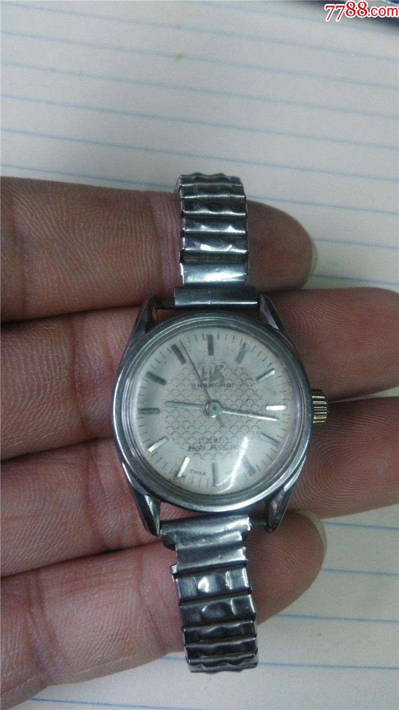 少见布纹盘上海ss5女机械表-价格:49元-se84430163-手表/腕表-零售