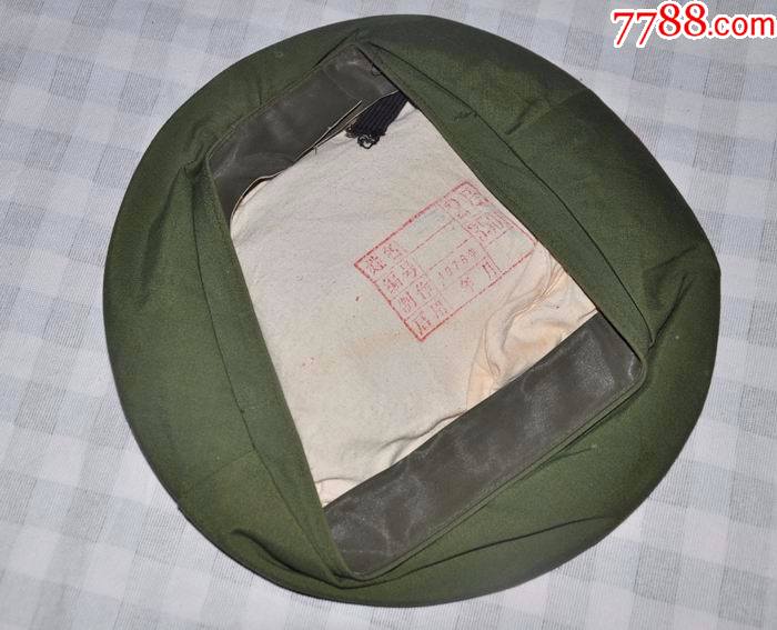 全新65陆女兵2号白里子的确良无檐帽一顶3501厂78年缺帽带