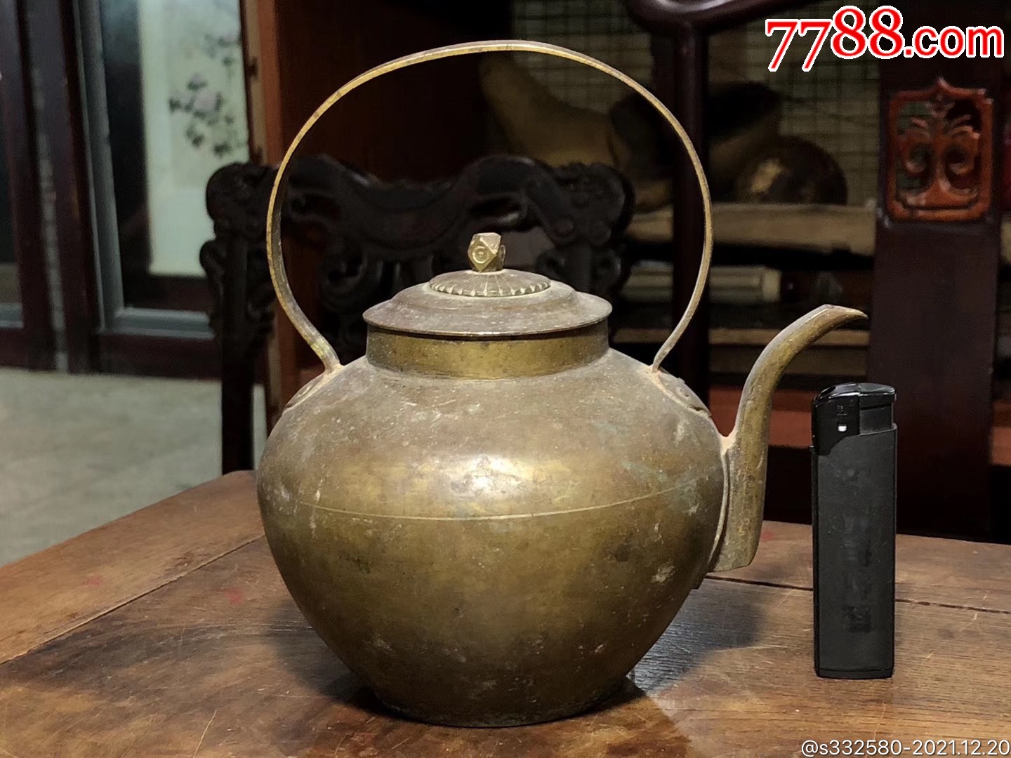 精致提梁老铜茶壶