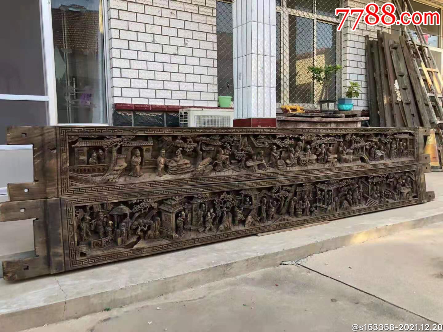 清代，精品樟木大梁一对，-价格:28500元-se84445302-木雕花板-零售-7788收藏__收藏热线