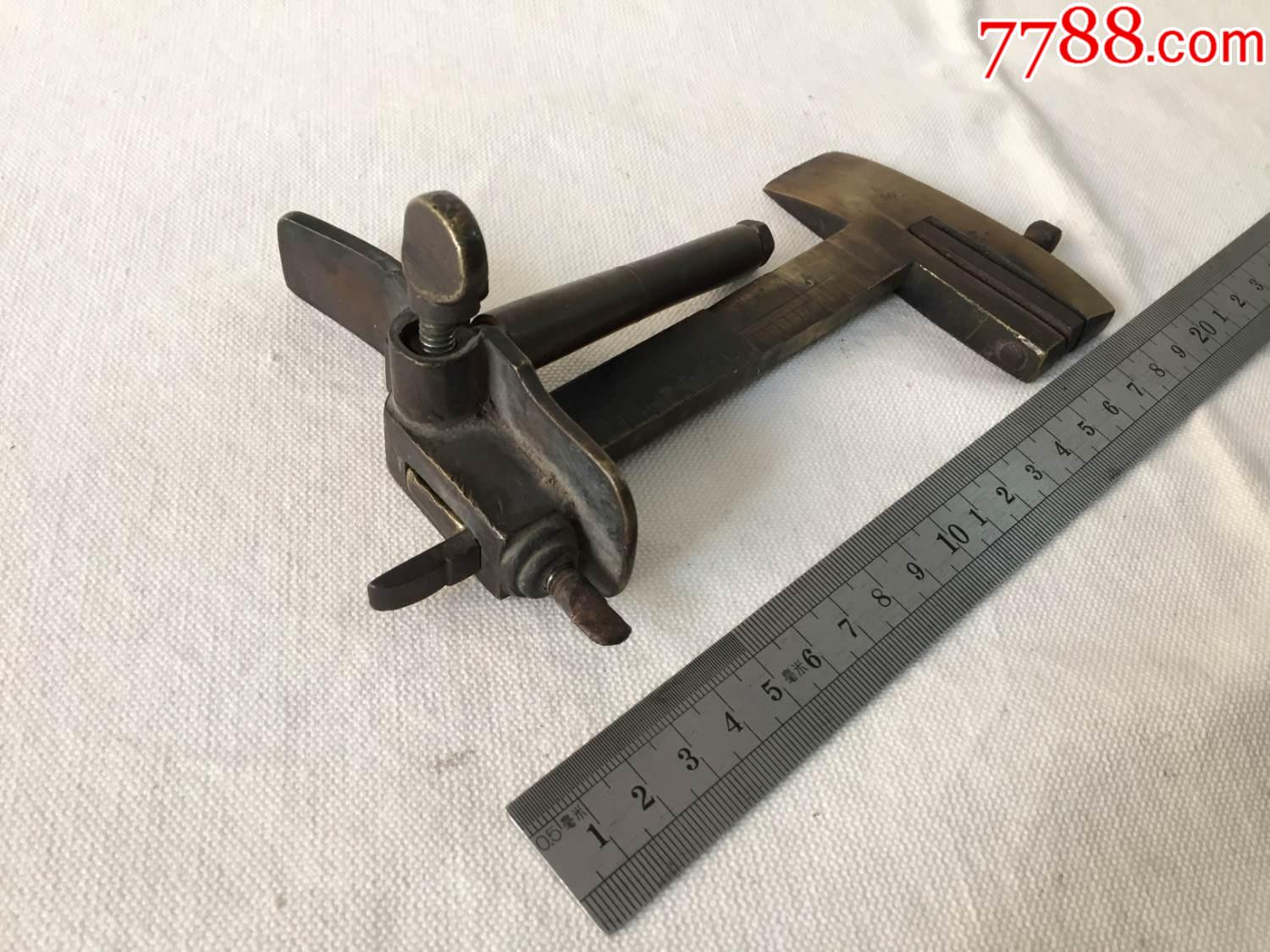 清代晚期中华民国铜卡尺铜台尺早期铜测量具1件