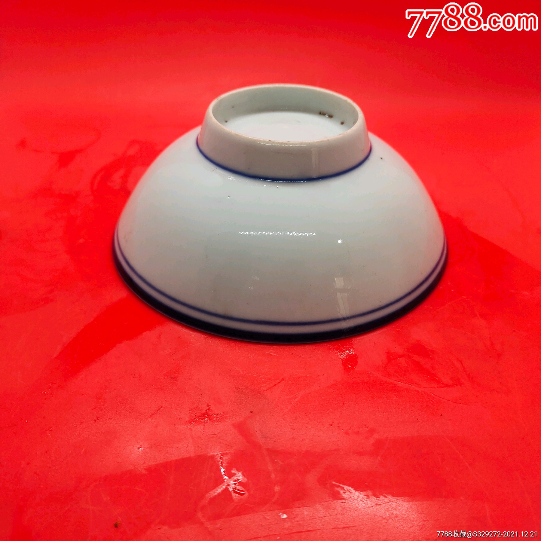 文革时期蓝边碗一只瓷质细腻_价格30元_第1张_7788商城__七七八八商品