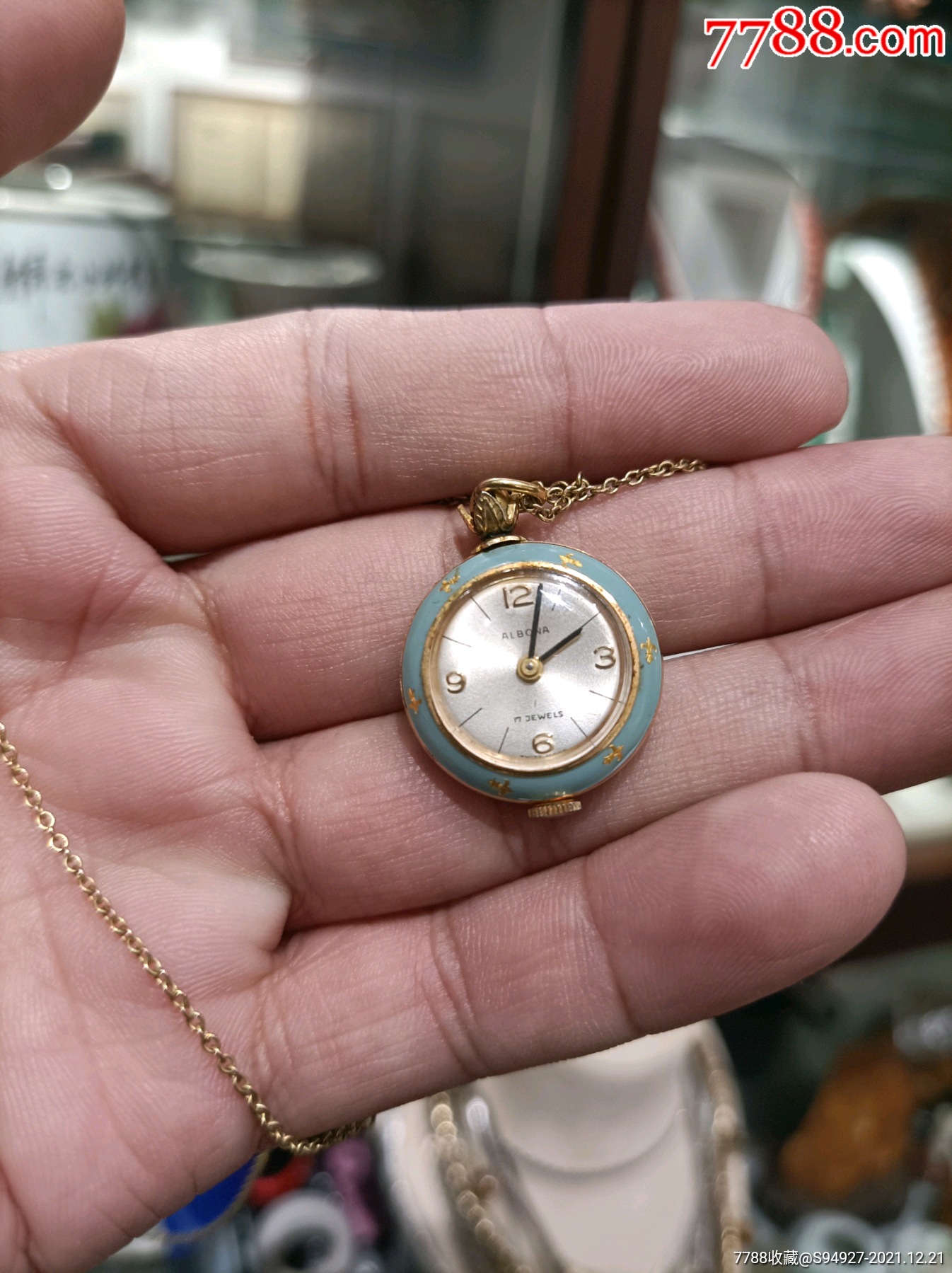 瑞士珐琅彩机械小怀表