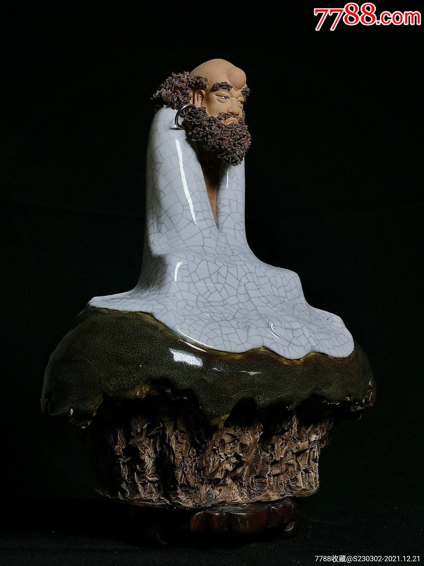 石湾窑陶瓷达摩摆件