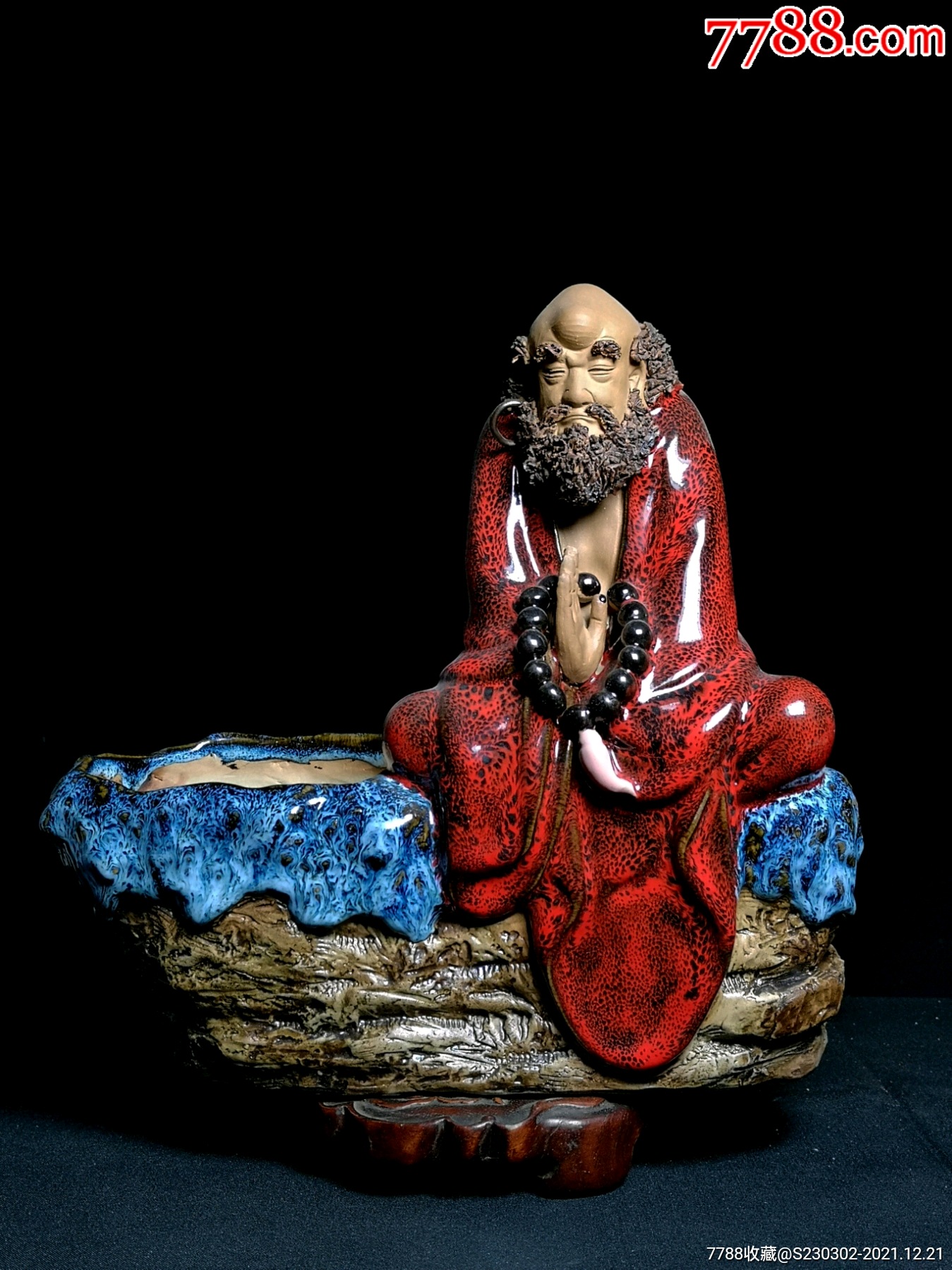 石湾窑陶瓷达摩摆件