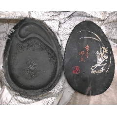 绘画竹子,方小石款老贵州织金砚砚台