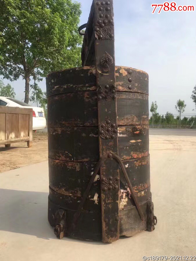 老楠木大户人家老双人抬食盒31