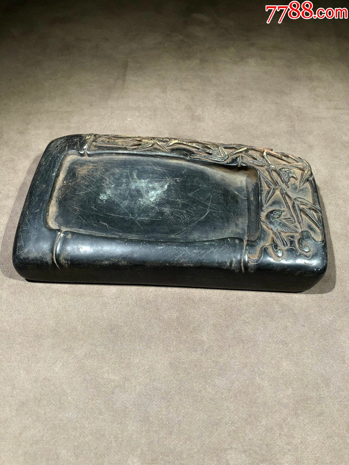 名家"汪鸣相"寓意节节高升绿端_端砚_第7张_7788砚台收藏