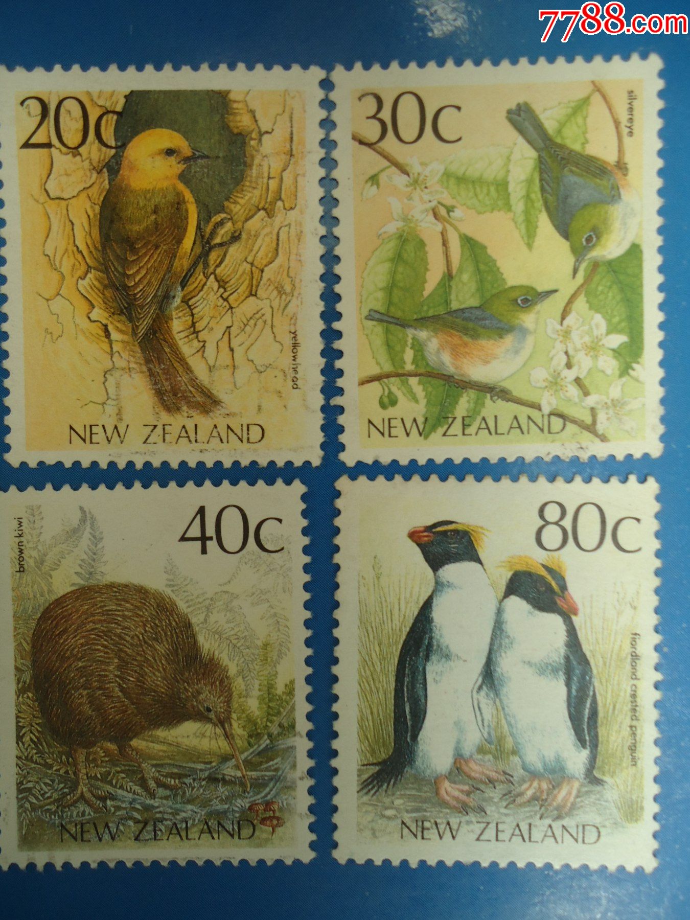 新西兰发行《鸟》(4枚)-大洋洲邮票-7788邮票收藏