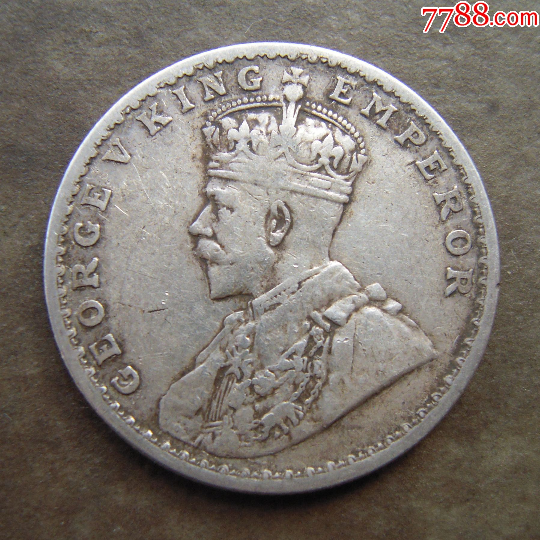 英属印度1913年乔治五世1卢比银币