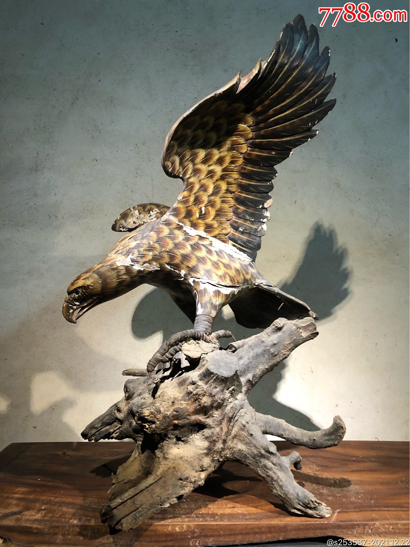 五六十年代大号木雕老鹰