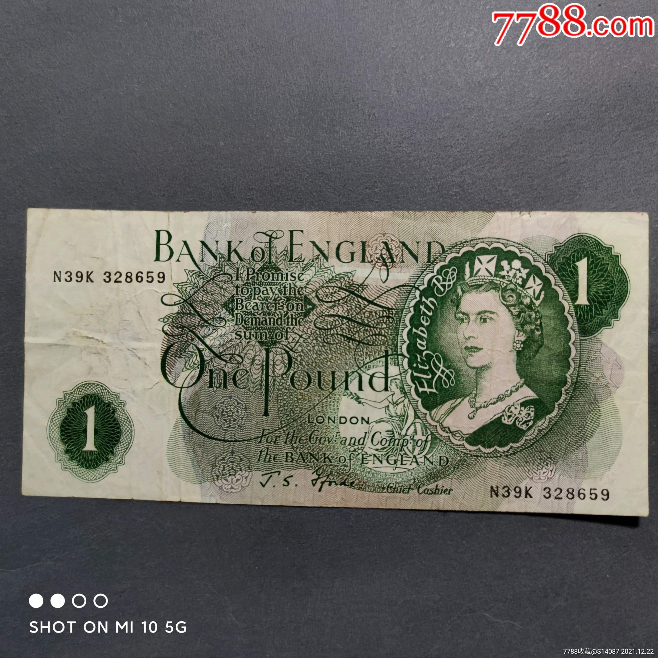 外国纸币～英国1镑