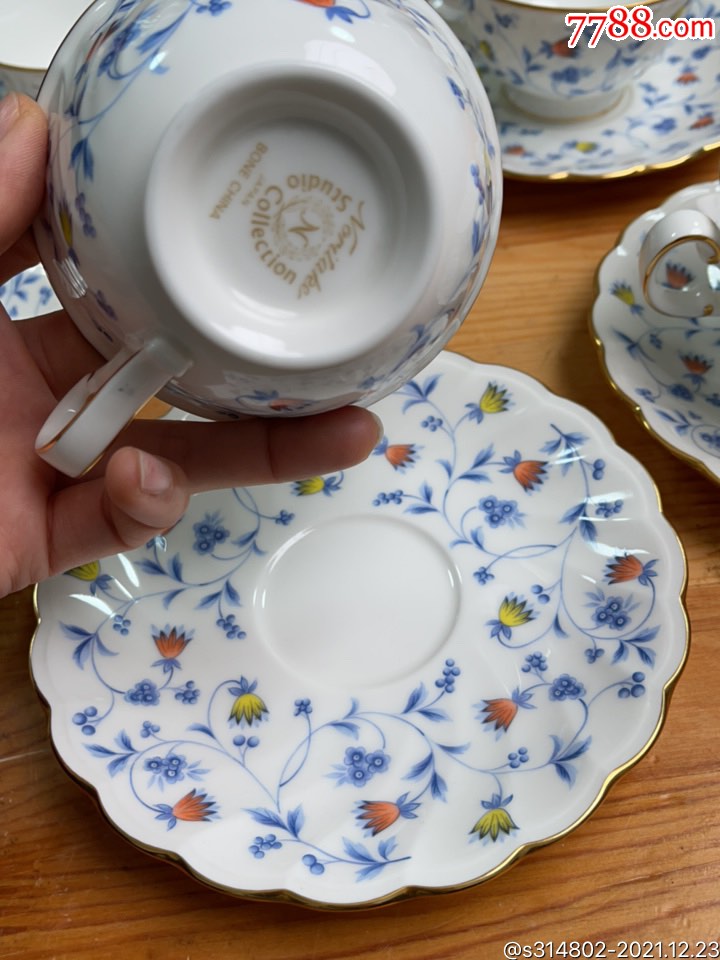 日本产则武咖啡杯noritake红茶杯一套