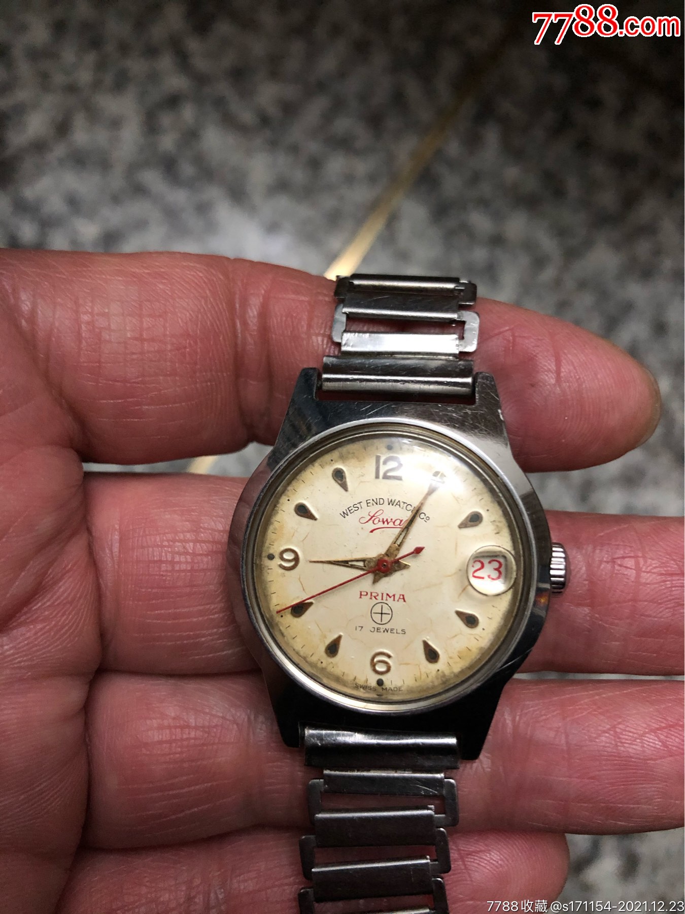 六十年代的老瓦时针手表二