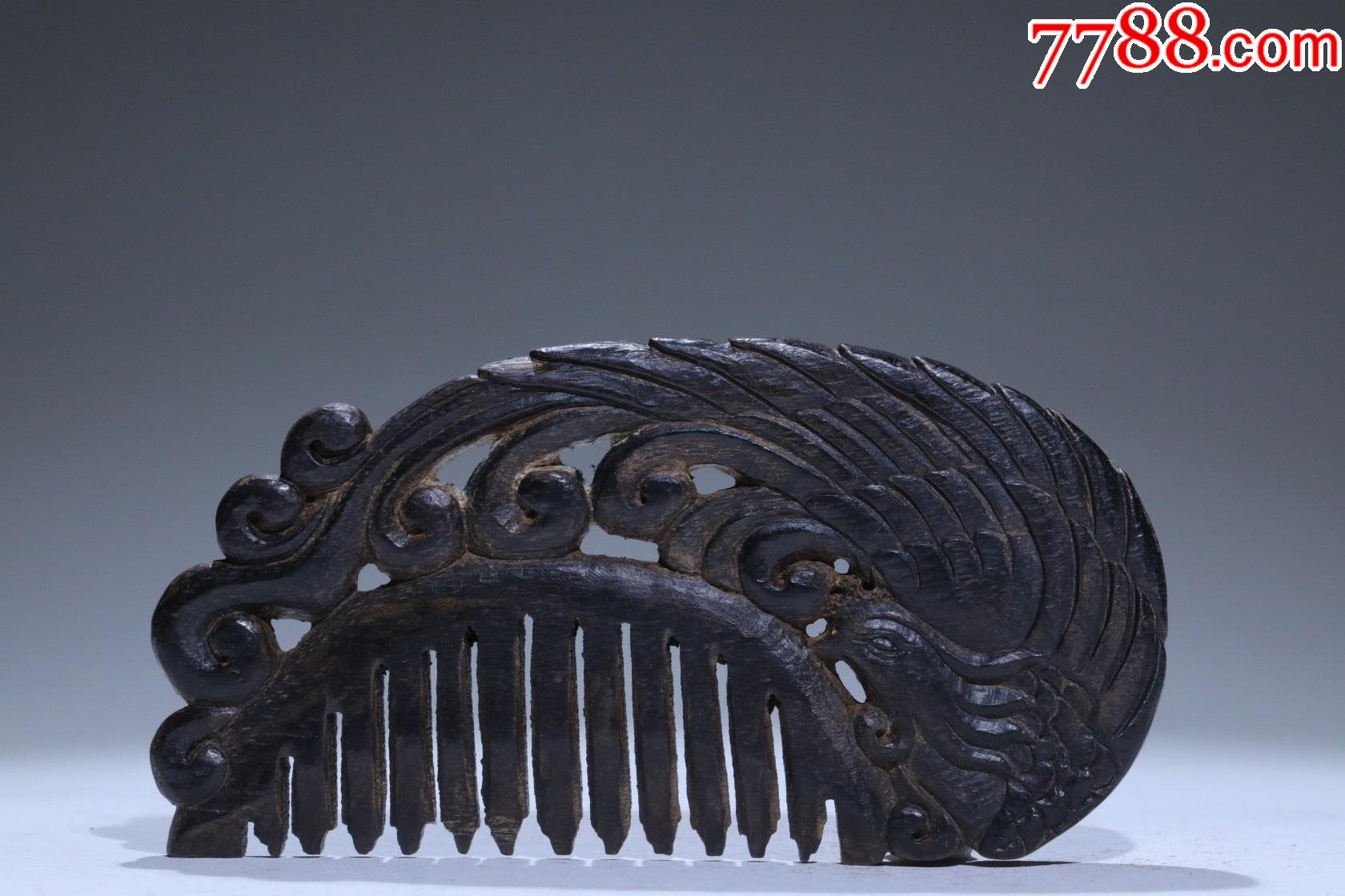 老沉香凤头梳子