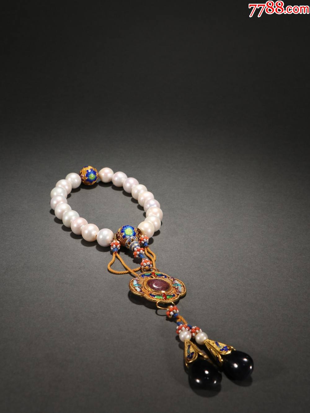 清代珍珠十八子手持