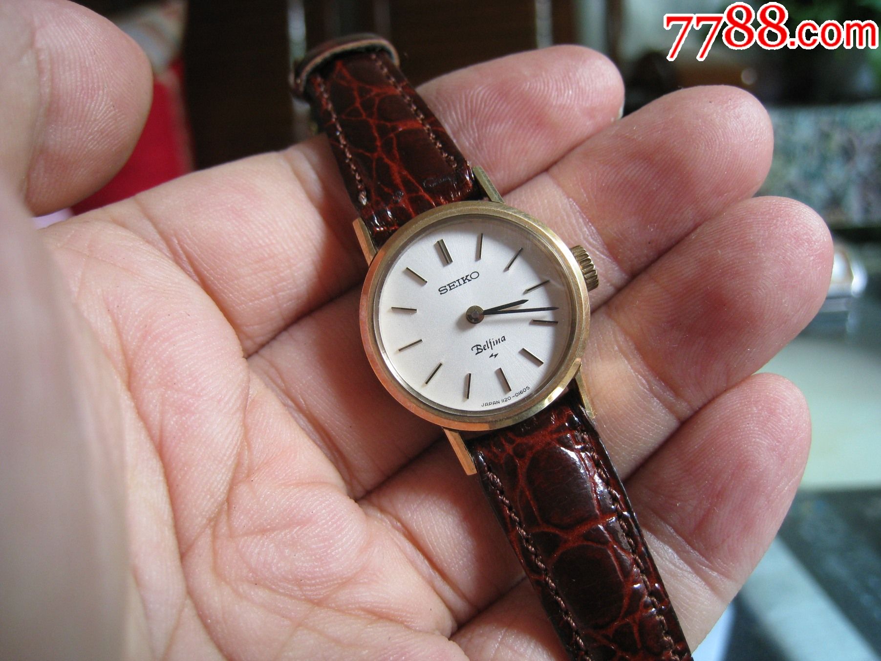 精工1120a全包金日本表手动机械女美品机芯漂亮