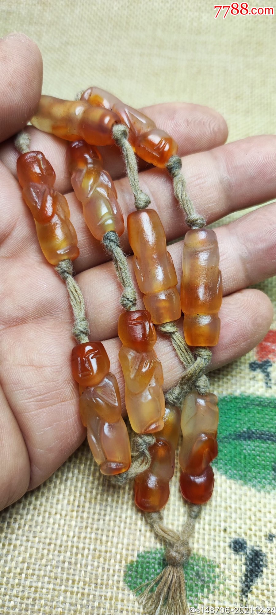 旧藏西亚红玛瑙贵人珠串