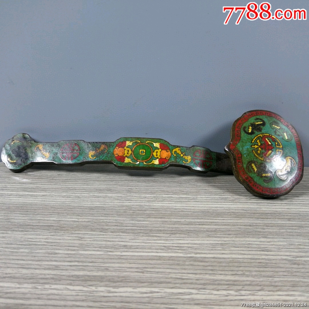 铜景泰蓝如意不议价