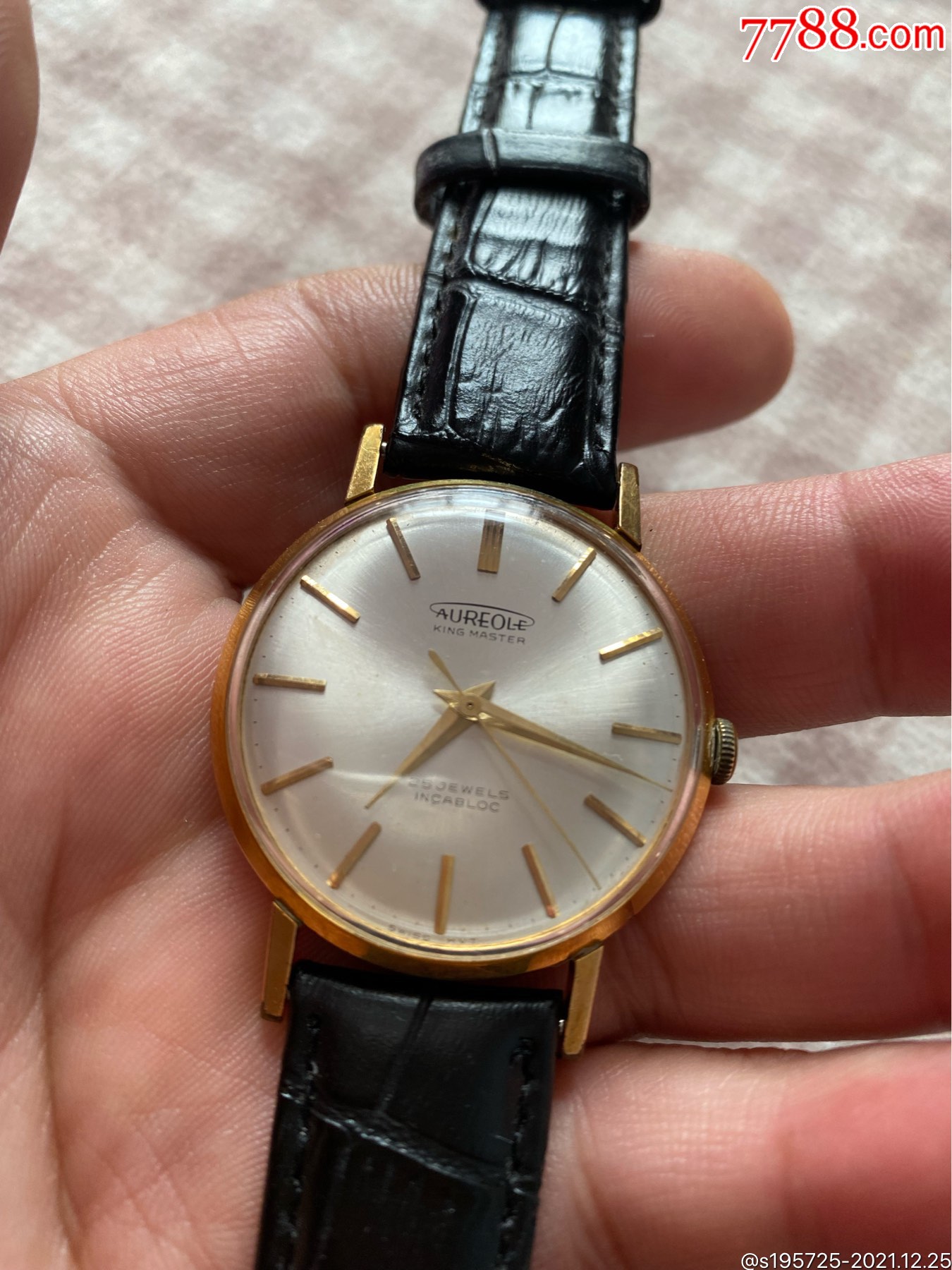 古董瑞士aureole奥立柯包金手动机械表_手表/腕表_阿福玉器钟表收藏