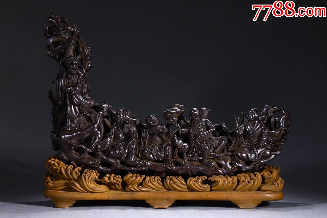 紫檀八仙过海摆件