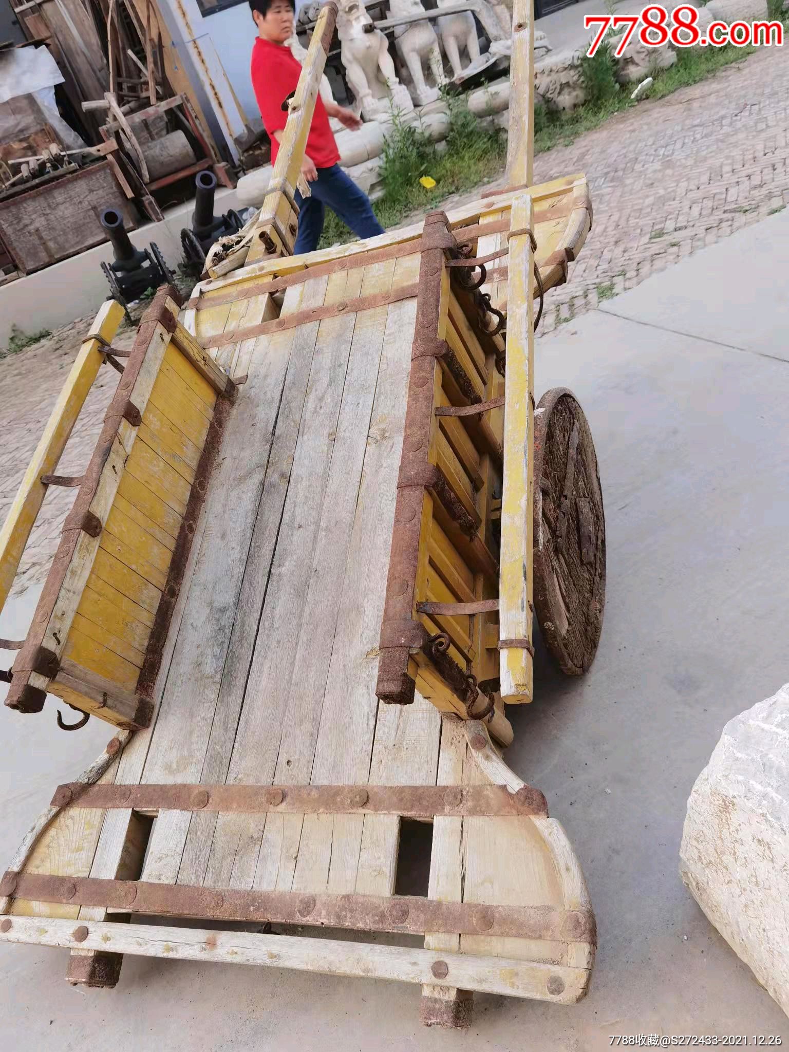 解放前马拉大车一套铁艺完整能用是影视城道具民俗文化馆收藏佳品