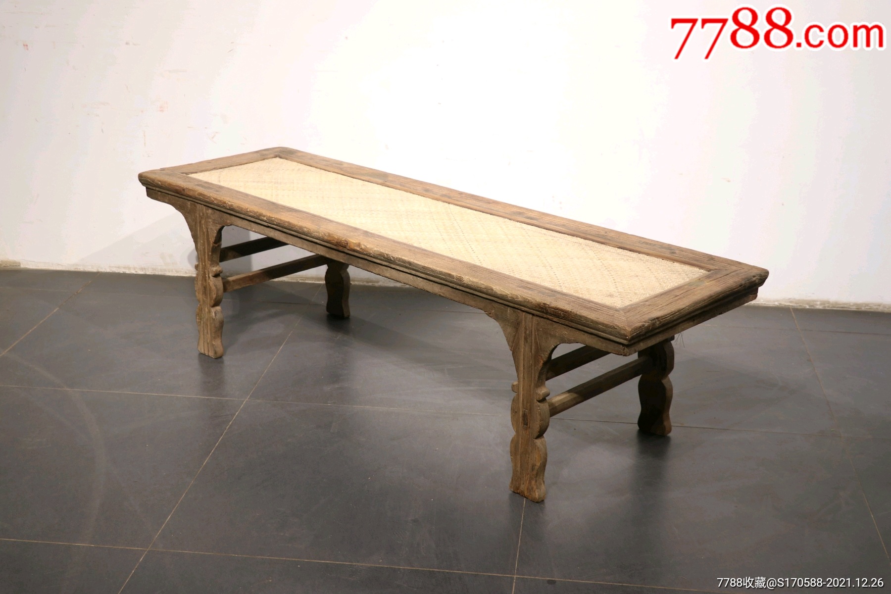 古朴之美画中家具宋元风格剑腿小榻长184宽55高52榆木