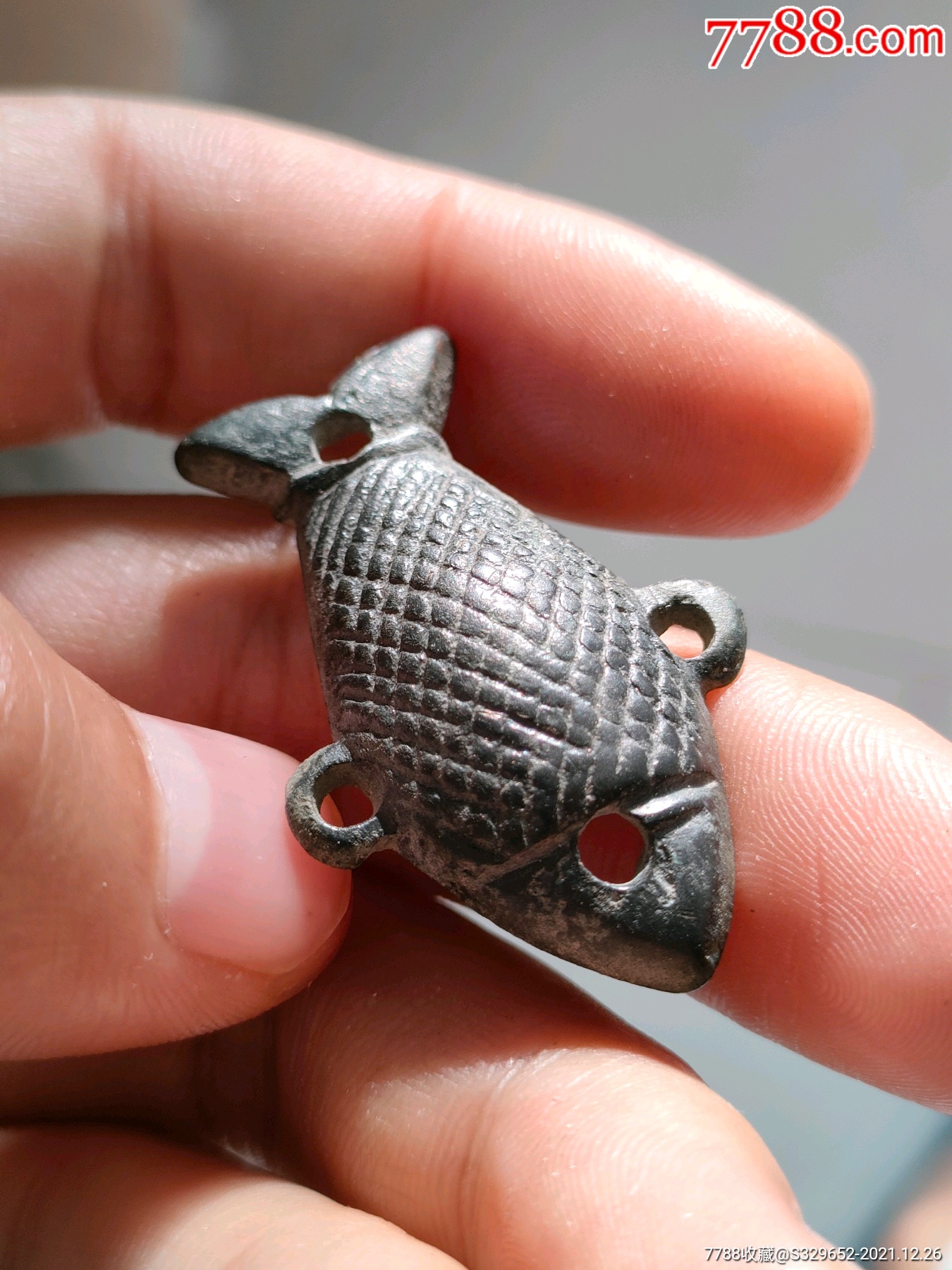 辽金青铜鱼挂饰